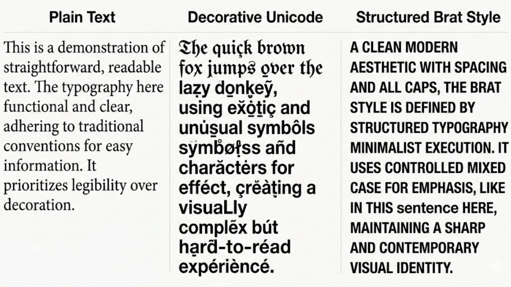 Brat Style Text Generator – Aesthetic Formatting & Structured Text ...