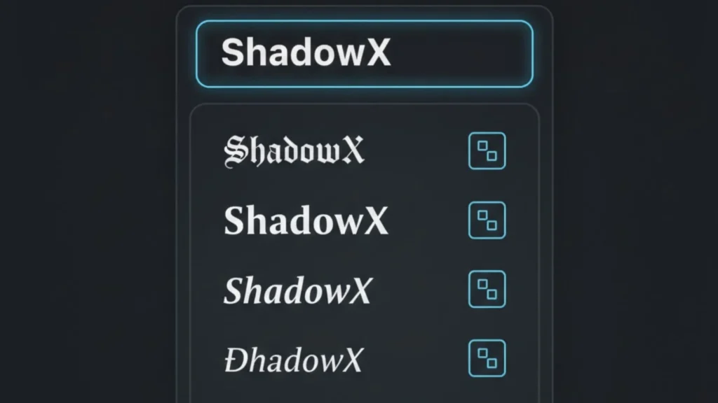Cool Font Generator for Gaming Usernames (Free 2026) 3 Example of a cool font generator for gaming usernames converting plain text into stylish Unicode fonts