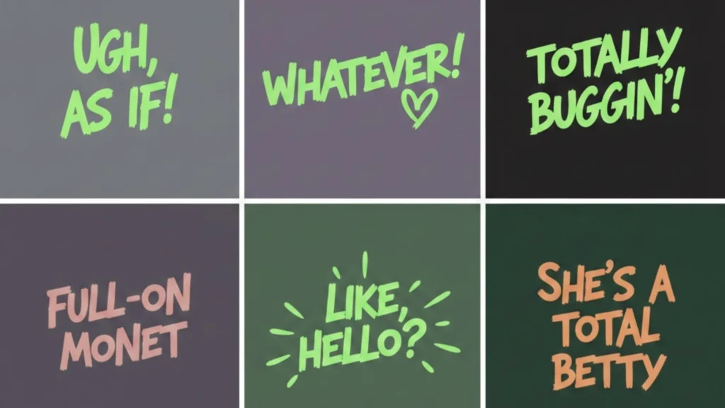 Examples of Brat style text memes with bold typography and colors