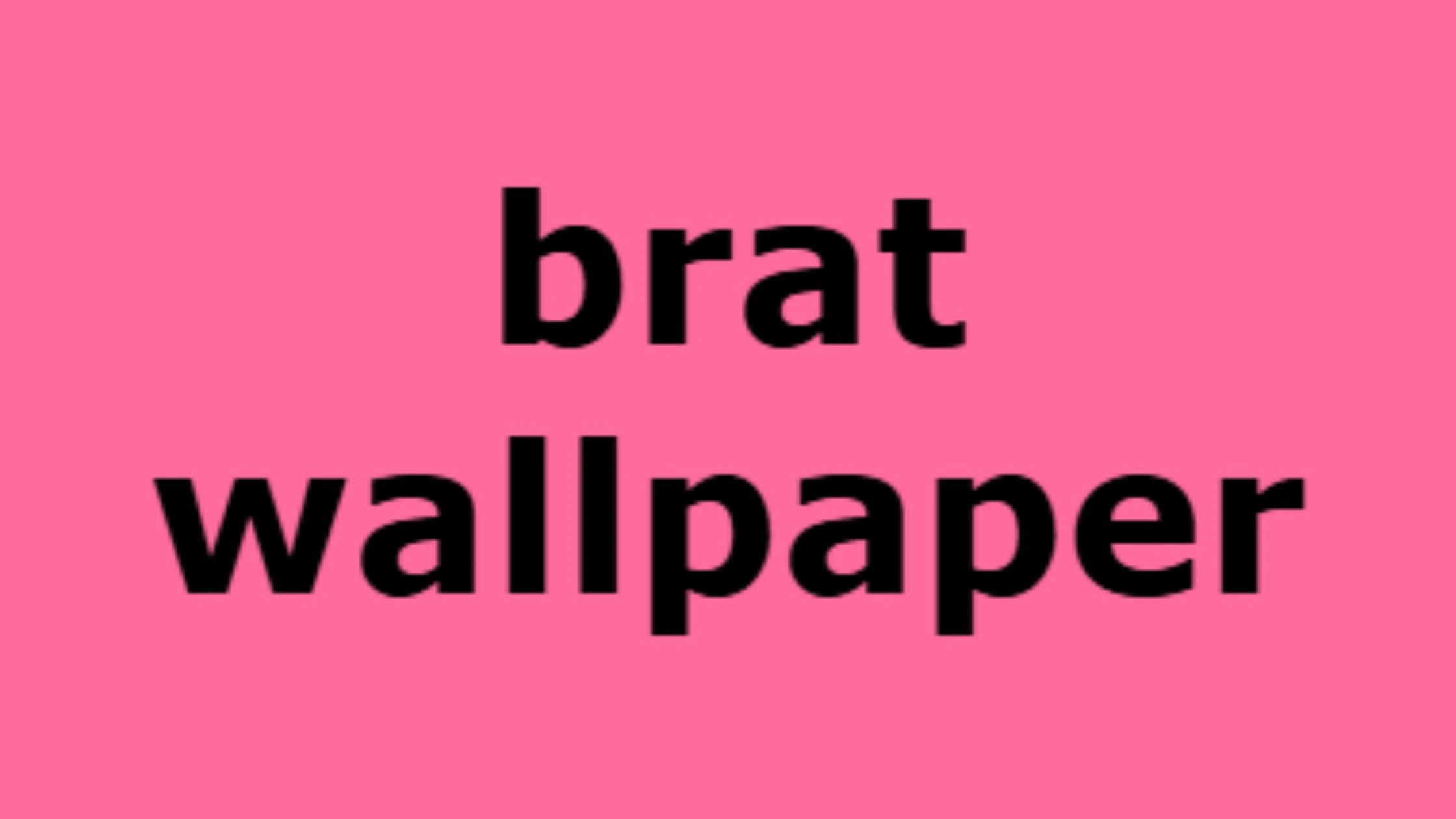 Iconic green Brat wallpaper with a clean minimalist aesthetic and bold solid background