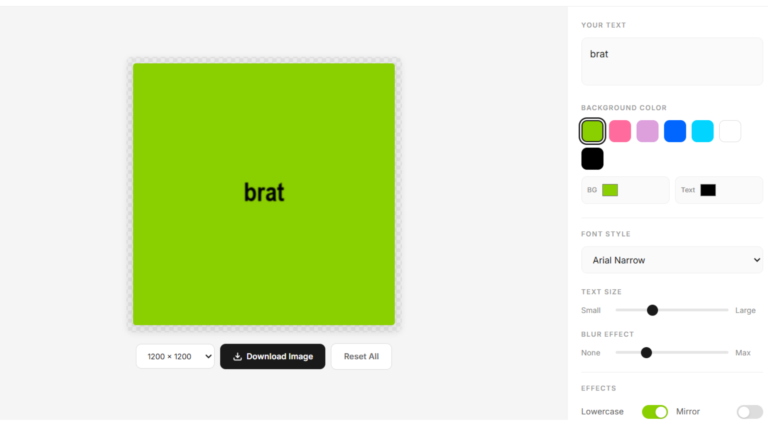 Brat Lyric Generator – Create Aesthetic Brat Lyrics & Viral Caption Text 7 Brat lyric generator interface creating aesthetic caption and lyric style text