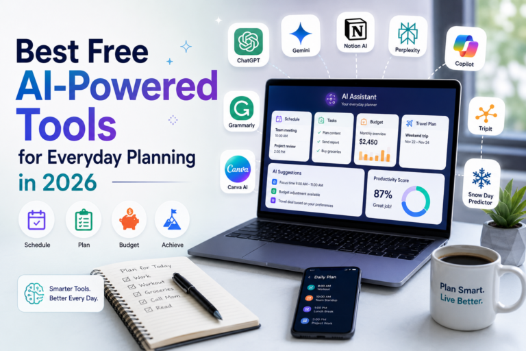 Best Free AI-Powered Tools for Everyday Planning in 2026 3 Best Free AI-Powered Tools for Everyday Planning in 2026