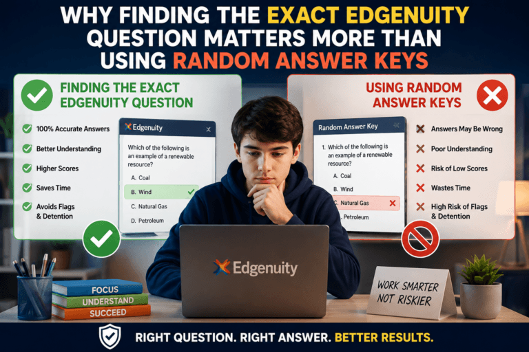 Why Finding the Exact Edgenuity Question Matters More Than Using Random Answer Keys