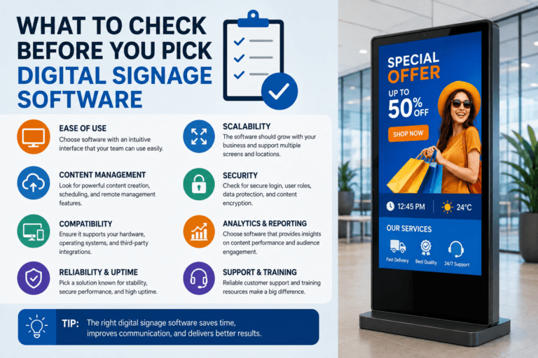 What to Check Before You Pick Digital Signage Software