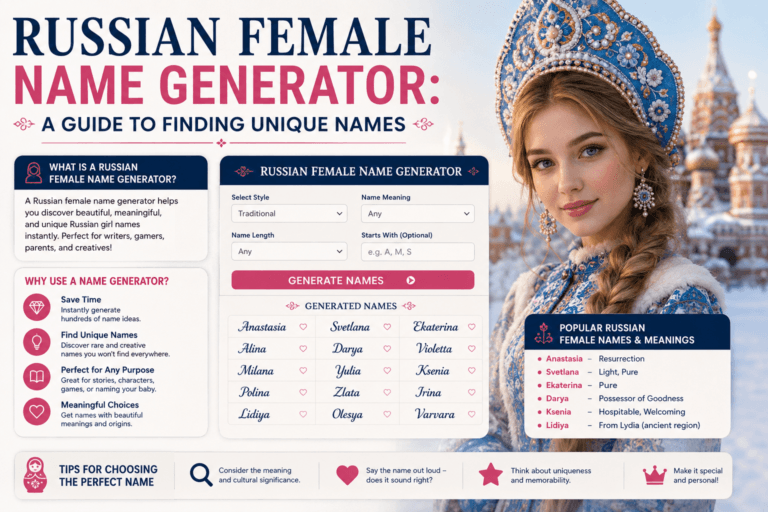 Russian Female Name Generator: A Guide to Finding Unique Names