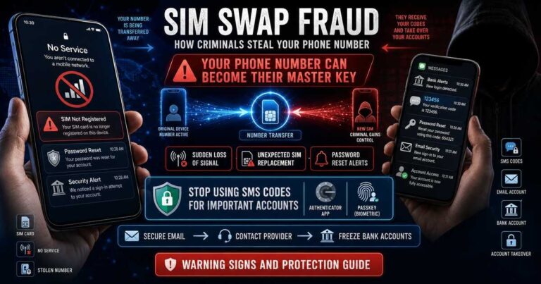 SIM Swap Fraud: How Criminals Steal Your Phone Number and Take Over Your Accounts