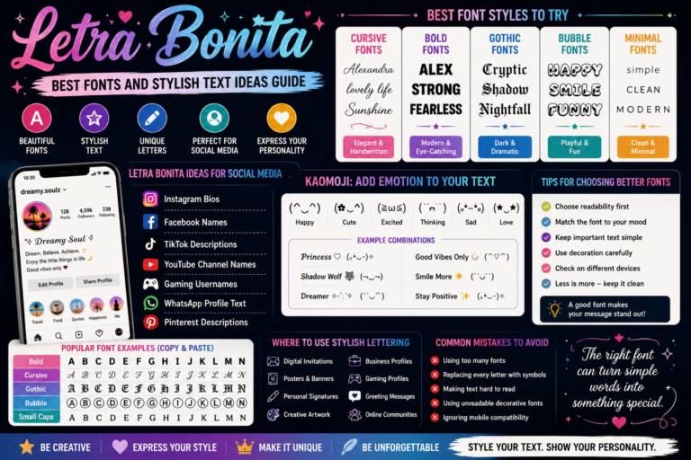 Letra Bonita: Best Fonts and Stylish Text Ideas Guide