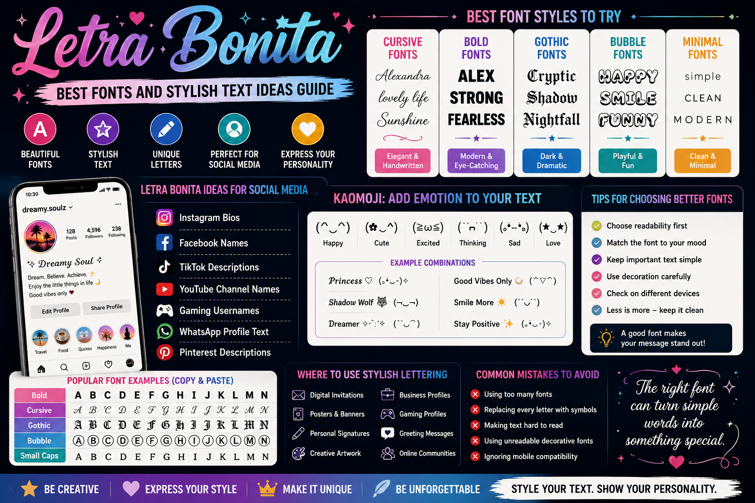 Letra Bonita: Best Fonts and Stylish Text Ideas Guide 1 image
