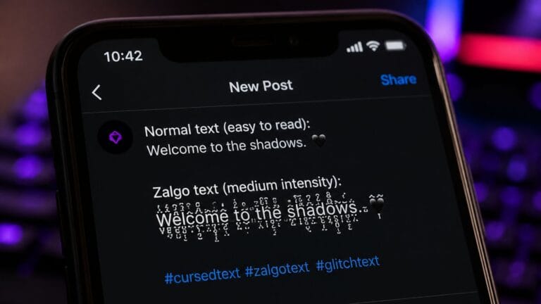 Zalgo Text Generator: How Cursed Text Really Works 9 zalgo text generator example shown in a social media caption