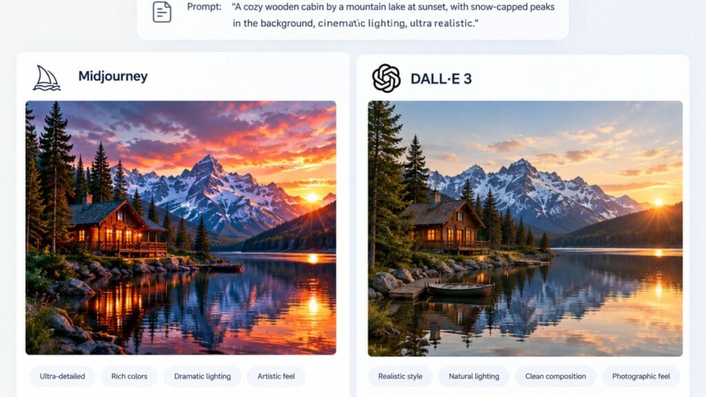 Best AI image generators comparing output from two different tools