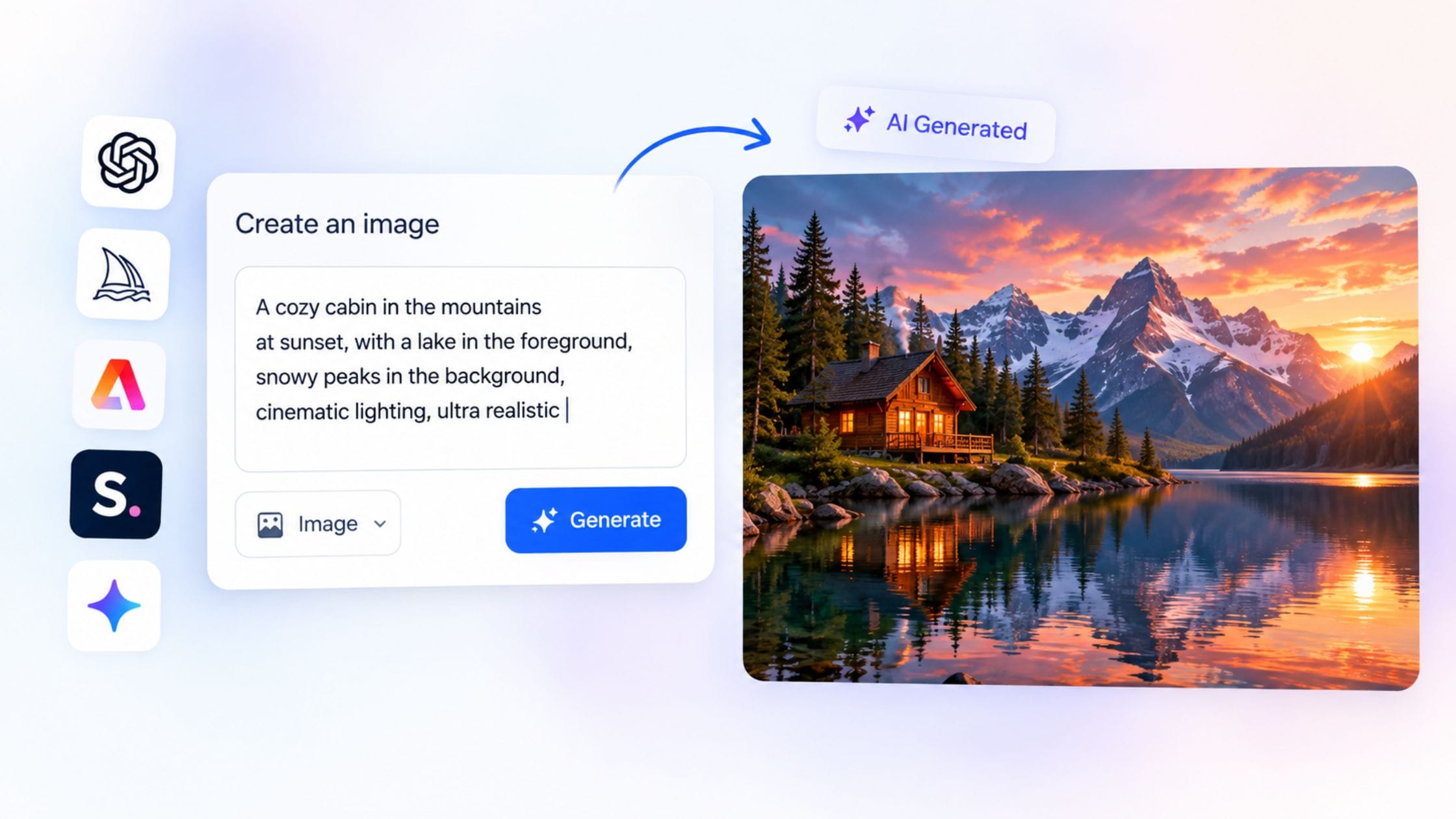 Best AI image generators turning a text prompt into a finished image