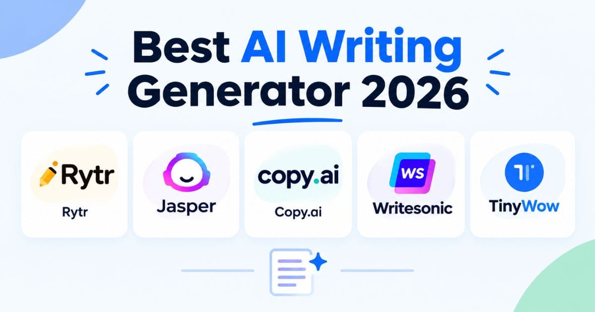 Best AI Writing Generator Tools in 2026 (Free and Paid) 1 best ai writing generator tools compared 2026