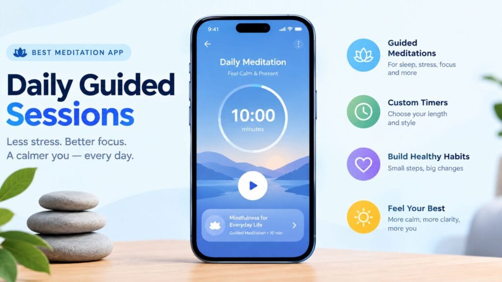 Best Meditation Apps in 2026 (Free and Paid Compared) 3 best meditation app for daily guided sessions