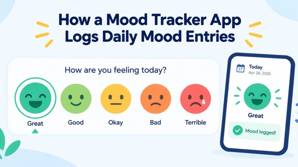 how a mood tracker app logs daily mood entries