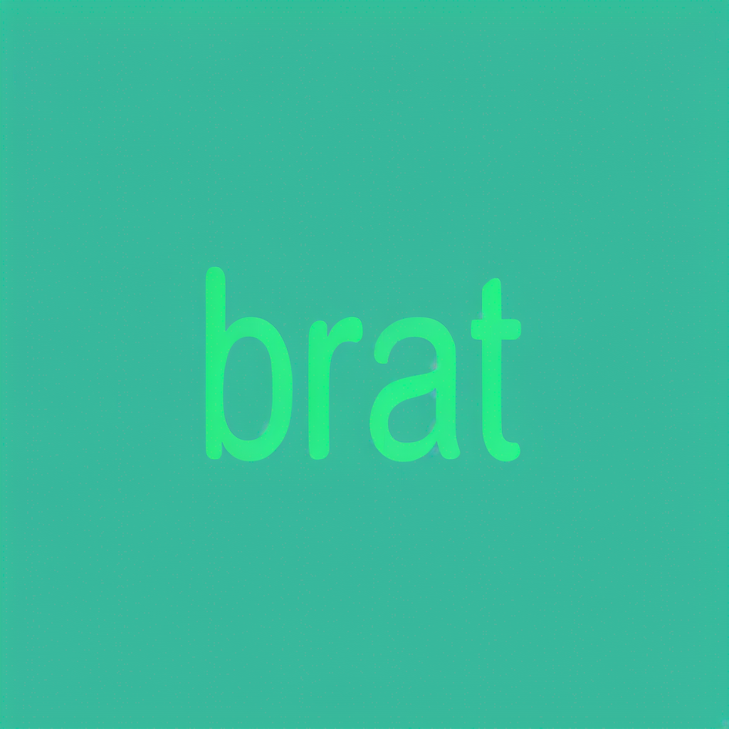 Anyone Can Make a Brat Graphic in 10 Seconds. So What Makes a Team Good at AI? 1 a green background with the word brat on it