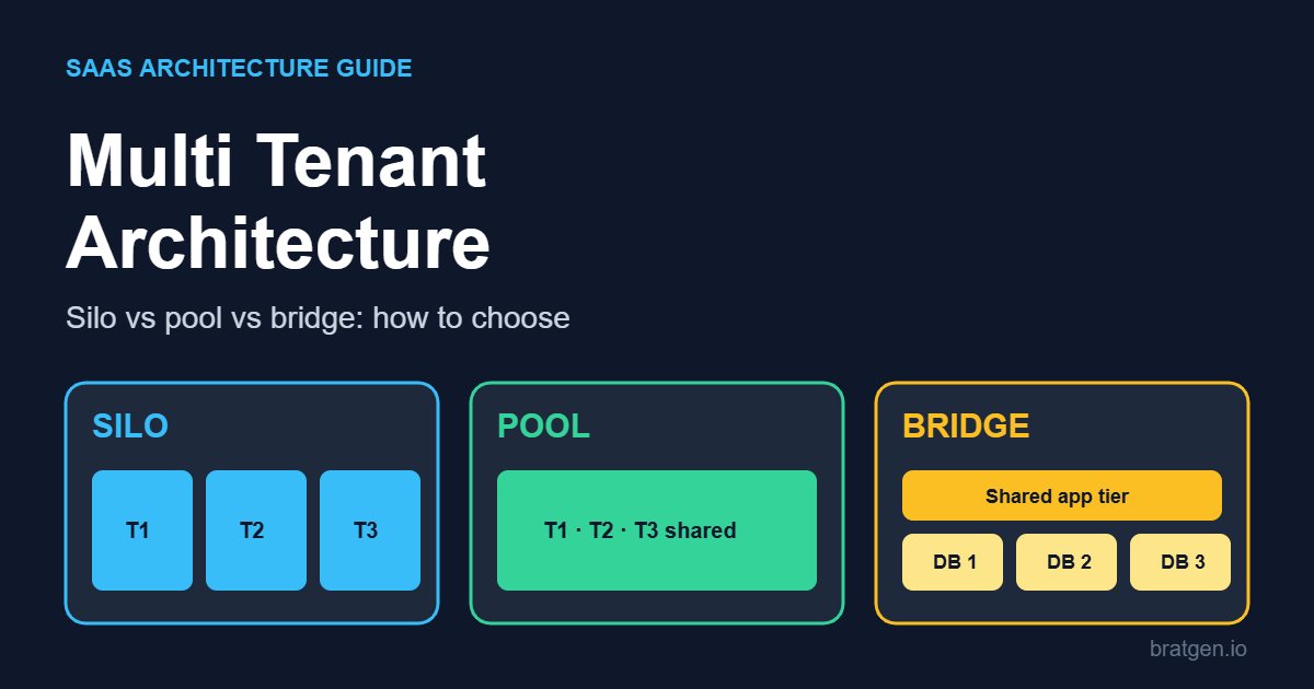 Multi tenant architecture models compared: silo, pool and bridge